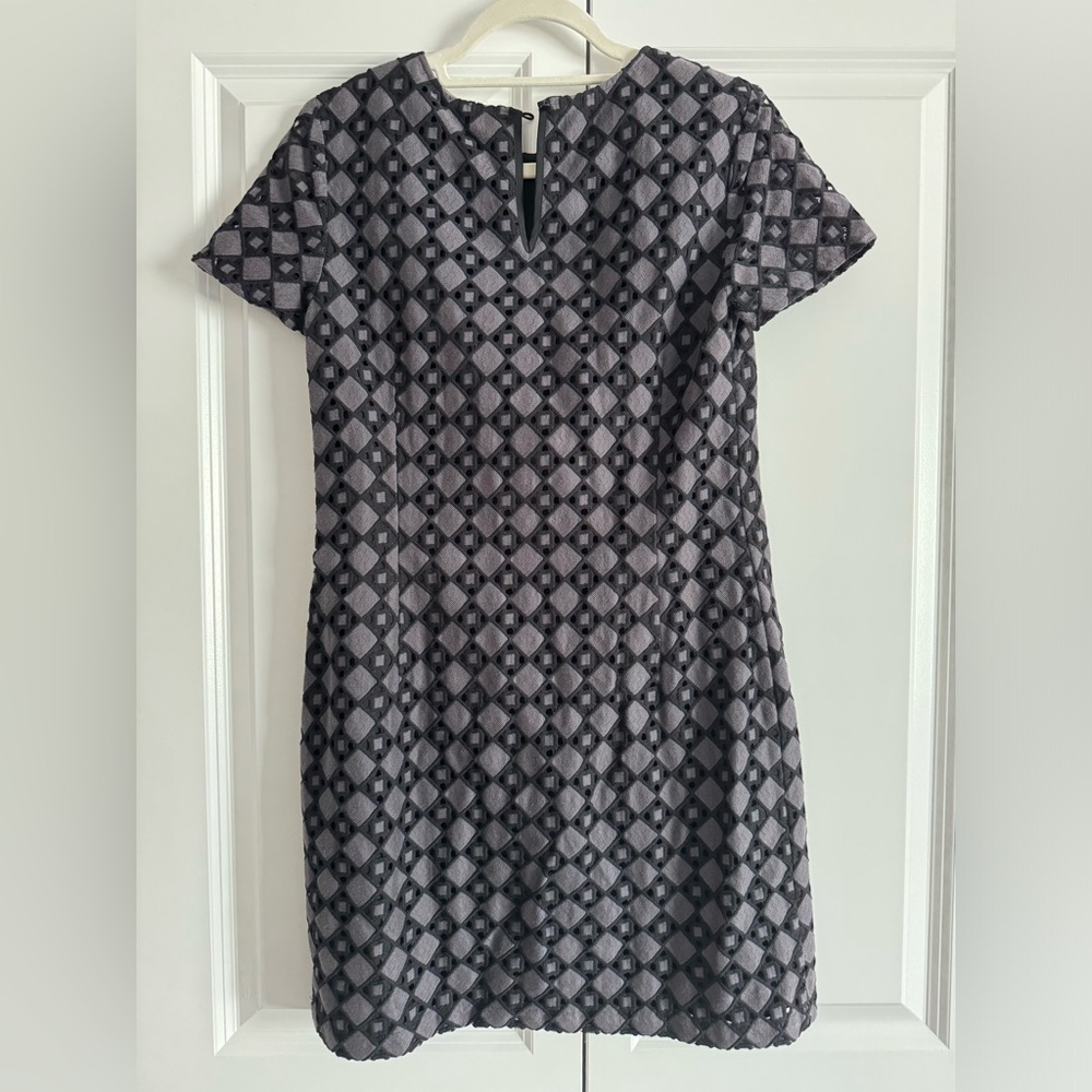 Banana Republic Midi Dress Size 8 Short Sleeves Color Gray/Black